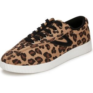 TRETORN LEOPARD NYLITE CANVAS SNEAKERS